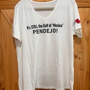 White Graphic T-Shirt with Text Print